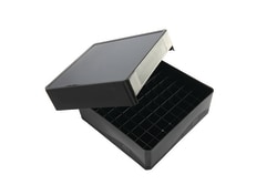 Heathrow Scientific 81-Well Tube Storage Box Black | Buy Online | Heathrow Scientific | Fisher Scientific